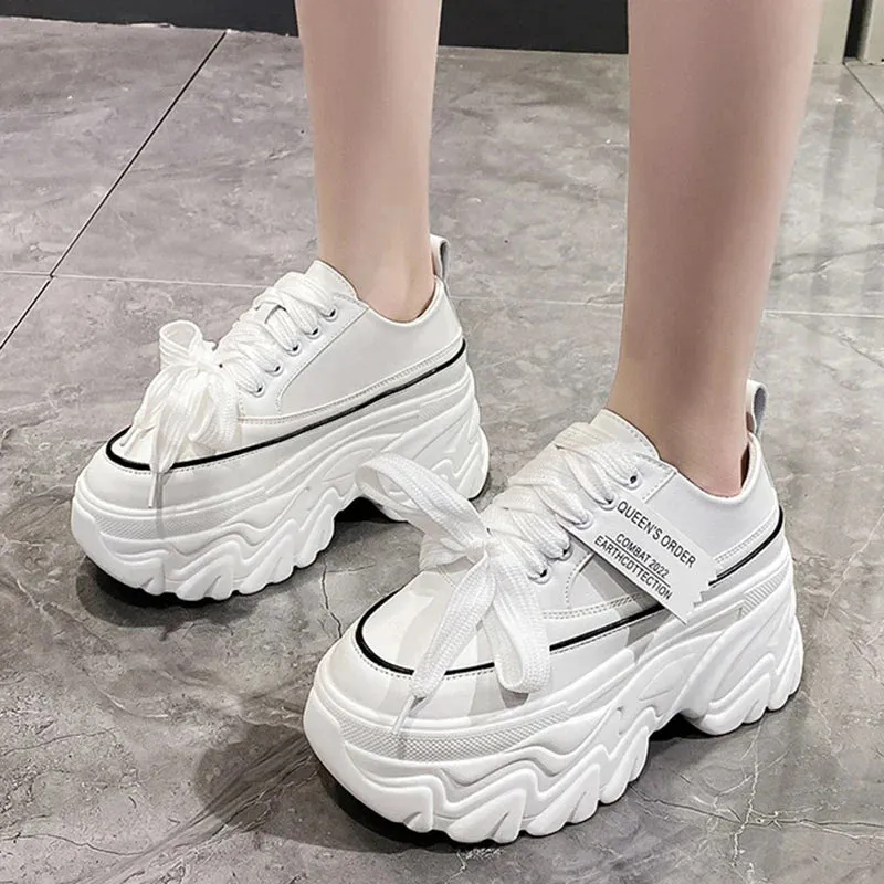 Joskaa 2024 New Platform White Chunky Sneakers